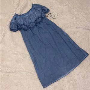 Off the Shoulder Blue Dress